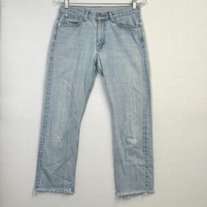 Brock Collection Womens Light Wash Japanese Denim Mid Rise Straight Jeans 28